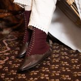 PRE-ORDER Balmoral Boots (Espresso/Burgundy)