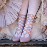 Cleo Edwardian Boots Wide (Ivory)