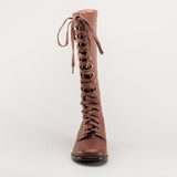 Bessie Vintage Aviator Boots (Tan)