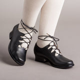 Ghillie Vintage Lace-Up Shoes (Black)
