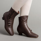 Renoir Victorian Button Boots (Brown)