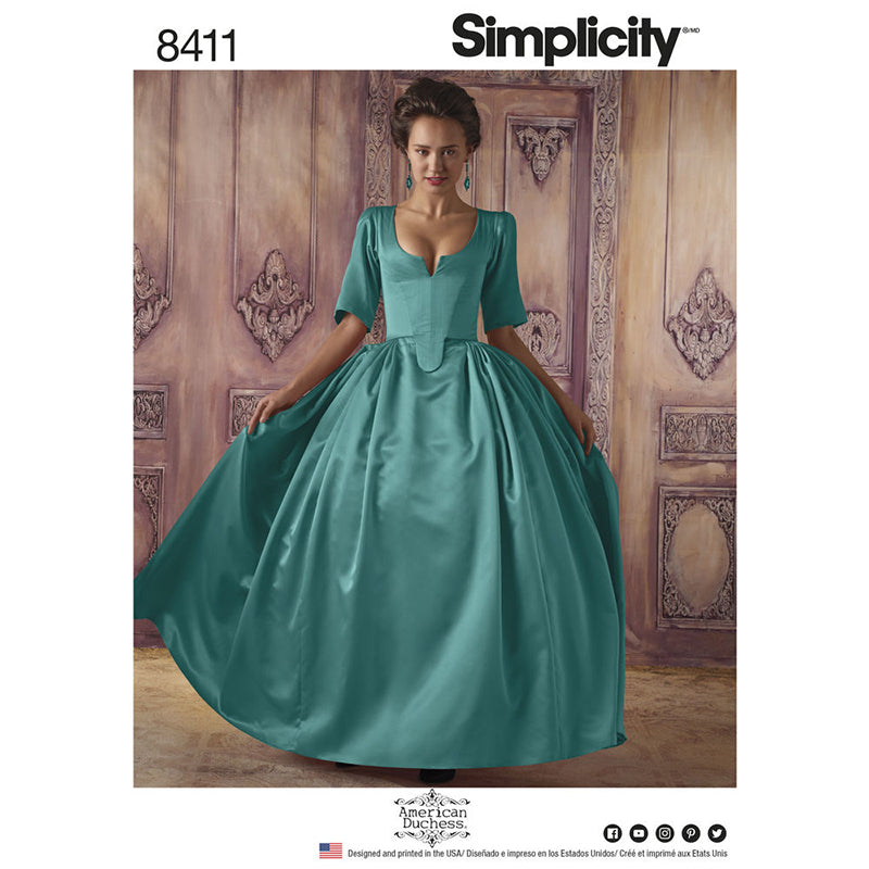 Simplicity 8411 18th Century Costume Sewing Pattern